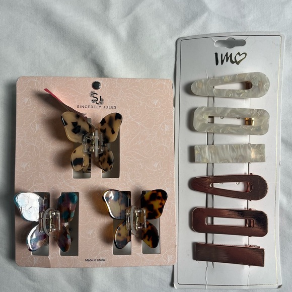 Butterfly Hair Clips Set Tortoise Multicolor Y2K Soft Girl Cute Hair Accessories - Picture 2 of 10